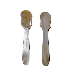 ช้อนไข่มุกน้ำจืดธรรมชาติ ช้อนเล็กสำหรับกาแฟ ไอศกรีม ของหวาน ช้อนสำหรับตักผง - Product Image 2