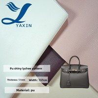 Cuir artificiel gaufré résistant à l'abrasion, imitation grain de litchi, épaisseur 1,1 mm, avec support en velours de coton, pour canapé et sac