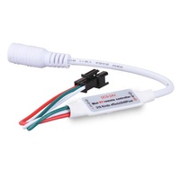 Contrôleur LED numérique adressable sans fil RF 14 touches pour bande LED Pixel RGB WS2812 WS2811 SK6812 RGBW, 2048 pixels, 300 motifs