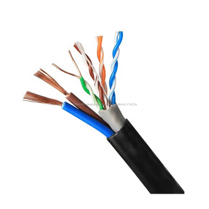 Al aire libre 1000ft 305m <span class=keywords><strong>sin</strong></span> <span class=keywords><strong>apantallar</strong></span> 4 pares cat5e lan <span class=keywords><strong>utp</strong></span> <span class=keywords><strong>cable</strong></span> + 2C cobre <span class=keywords><strong>trenzado</strong></span> <span class=keywords><strong>cable</strong></span> <span class=keywords><strong>de</strong></span> alimentación - Product Image 2