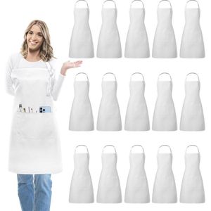 Delantales de Poliéster para Adultos con Bolsillos para Mujeres y Hombres, Lavables a Máquina, para Cocina, Restaurante, Cafetería, con Logotipo Personalizado - Product Image 1