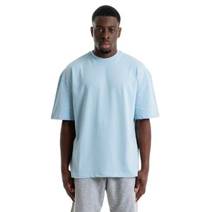 Última llegada al por mayor camiseta de hombre de alta calidad 100% algodón de punto de gran tamaño transpirable secado rápido estilo de calle 240g - Product Image 1