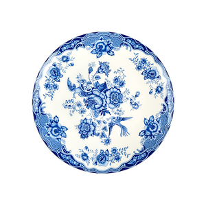 Assiettes de présentation 12 pouces en porcelaine fine, motif bleu pastoral, style vintage occidental classique, pour mariage, vente en gros - Product Image 6
