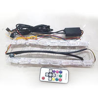 Bande lumineuse LED RGB pour voiture, clignotant avant, lampe flexible, mode stroboscopique cristal, feux de jour