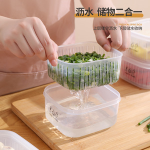 Food Storage Container Rectangle Clip On Lid Keep It Fresh Kitchen Organizer For Vegetables Meat Fruits - Product Image 2