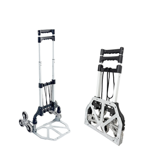 70 кг грузоподъемность складной вагон тележка прицеп алюминиевая деревянная складная ручная тележка для складов в супермаркетах подъем по лестнице - Product Image 1