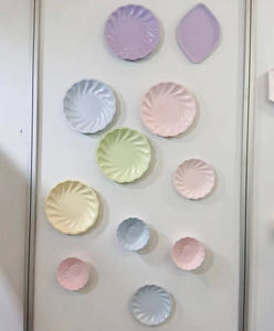 Haute qualité 9 pouces jetables éco-ami canne à sucre assiettes à bagasse plats et assiettes niveau alimentaire graisse et étanchéité à l'eau pour la fête - Product Image 3