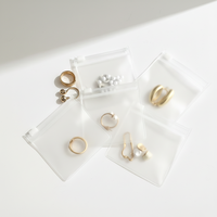 Sac à fermeture éclair en EVA givré pour l'emballage de bijoux - Durable et recyclable avec logo personnalisé pour les boucles d'oreilles, les bagues et les montres