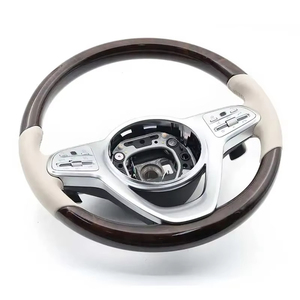 Volante de madera marrón de lujo para Mercedes Benz <span class=keywords><strong>Maybach</strong></span> GLS Clase S S550 <span class=keywords><strong>S580</strong></span> S650 S680 - Product Image 4