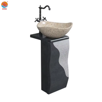 Lavabo sur pied en granit naturel, élégant, fabriqué directement en usine