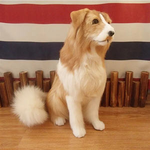 Figurines de chiens simulées, modèles de berger allemand, décorations Golden Retriever, sculpture Golden Retriever de Noël pour la maison - Product Image 2