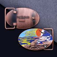 Diseñadores de moda occidental Hebillas de cinturón personalizadas Cabeza De León Hebilla de cabeza de toro en latón antiguo Hebilla de cinturón de acero inoxidable