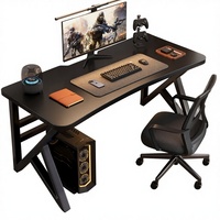 Bureau d'ordinateur pour la maison, e-sport, simple, ergonomique, surface en panneau MDF, modèle D-09, pour étudiants, écriture, bureau