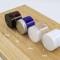 Bocaux transparents pour animaux de compagnie de haute qualité, bocal en plastique à vis de qualité alimentaire avec couvercle en aluminium
