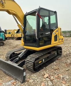 Excavadora de cadenas usada Komatsu PC70 de 7 toneladas con motor Cummins, transmisión y bomba originales de Japón en venta para exportación - Product Image 2