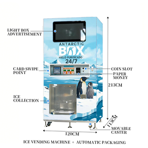 480kg large capacity fully automatic packaging ice vending machine, ice production card swiping QR code paper currency coin <b>bag</b> - Product Image 2