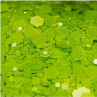 Paillettes épaisses vert macaron mat, résistantes aux solvants, en polyester, échantillon gratuit, flocons hexagonaux pour résine, gobelets et artisanat 2026