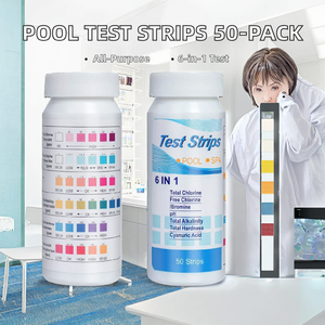 Kit de nettoyage de piscine hydrothérapeutique Poolstar pour jardin intérieur avec 50 bandelettes de test de pH et de dureté à l'<span class=keywords><strong>acide</strong></span> <span class=keywords><strong>cyanurique</strong></span> (certifié CE ISO) - Product Image 3