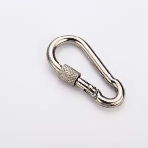 Factory Direct Sales 7 # Locking Hardware Buckle 304 316 Spring Hook Stainless Steel Mountaineering Hook Zinc