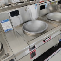 Wok à induction haute puissance de qualité commerciale pour cuisines de restaurant, brûleur unique, grande capacité, chaudière à frire 380V, 15kW
