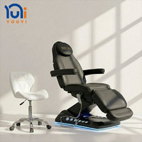 Table de massage électrique réglable moderne en cuir PU pour salon de beauté et spa, avec 3/4 moteurs, pour soins du visage et extensions de cils