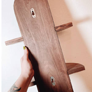 Étagère flottante en bois fait main Boho & Art Deco pour vanité, plantes, fourre-tout - Product Image 2