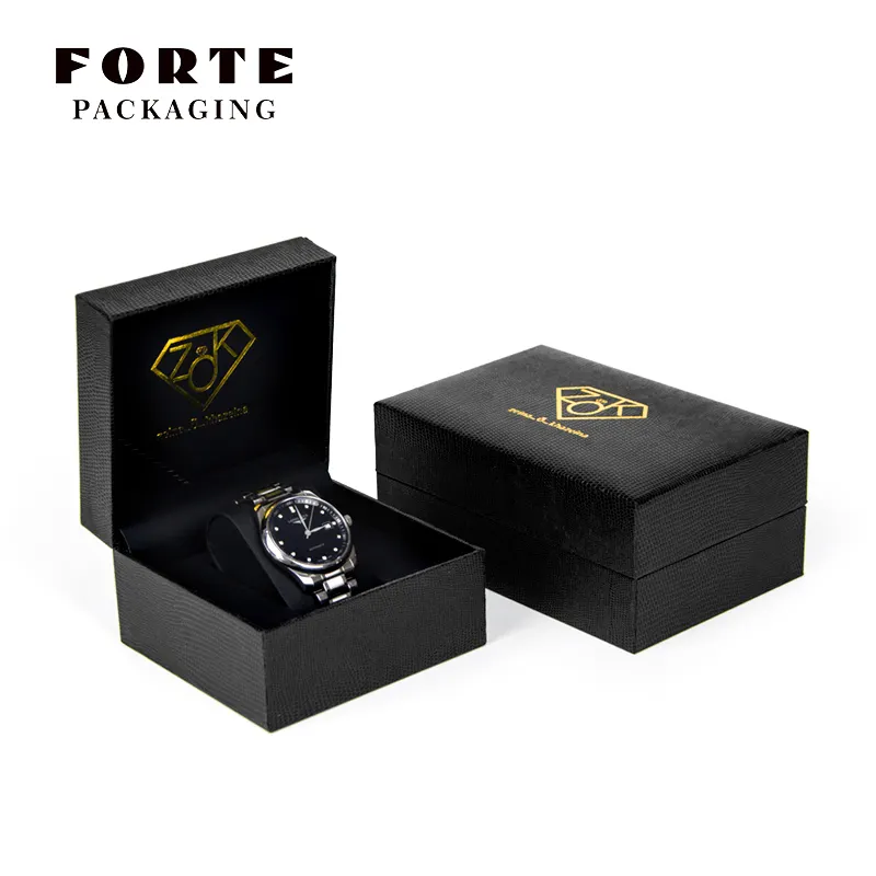 FORTE-Kotak Hadiah Kemasan Jam Tangan Logo Kustom, Kulit PU Mewah, Desain Baru, Kotak Penyimpanan, Grosir