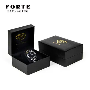 FORTE toptan özel logo izle ambalaj hediye kutusu lüks pu deri yeni tasarım depolama izle kutuları takı paketleme kutusu