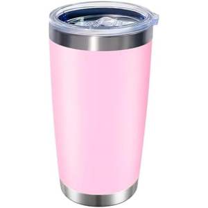 20oz Stainless Steel Tumbler Bulk with Lid, Double Wall Vacuum Insulated Travel Mug, Powder Coated Coffee Cup - Product Image 4