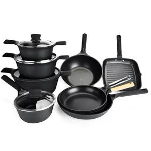 Factory Wholesale Home Kitchen Aluminum Cooking Non Stick Pots And Pans Induction Cookware Sets