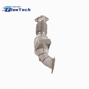 ท่อลงสแตนเลส SS304 แบบไหลแรงสูง พร้อมแผ่นกันความร้อน สำหรับ Ford Fiesta ST 2.0T – ท่อไอเสียสมรรถนะสูงแบบยึดติดโดยตรง - Product Image 4