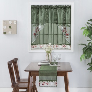 72-Inch Disposable <strong>Embroidered</strong> Christmas Style <strong>Table</strong> <strong>Runner</strong> Dresser Scarf Woven Decor Customizable Size for Dining Room Bedroom - Product Image 2