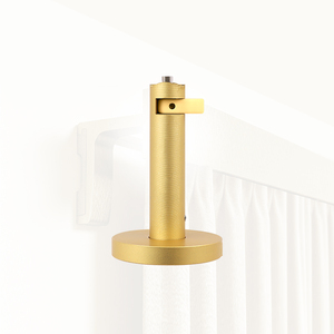 Tringle à rideaux minimaliste KYOK en or avec embouts cylindriques, design antirouille, pour salon - Product Image 5