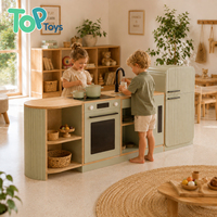 Ensemble de jouets de cuisine en bois Montessori pour jeux de rôle, mobilier pour écoles maternelles, garderies, fournitures d'usine, centre d'apprentissage pour enfants