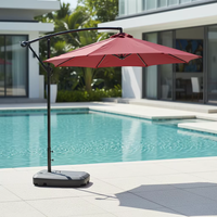 Parasol de jardin suspendu portable en fer forgé, étanche, pour terrasse et restaurant extérieur – Approvisionnement direct usine