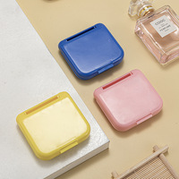 Trousse de couture portable mini carrée couleur bonbon, kit DIY aiguille et fil, accessoires de couture d'urgence pour voyage, réparation de couture à la main