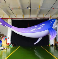 Ballon gonflable géant de modèle de baleine de décoration d'inflatables d'affichage de thème d'animal de mer pour des événements marins