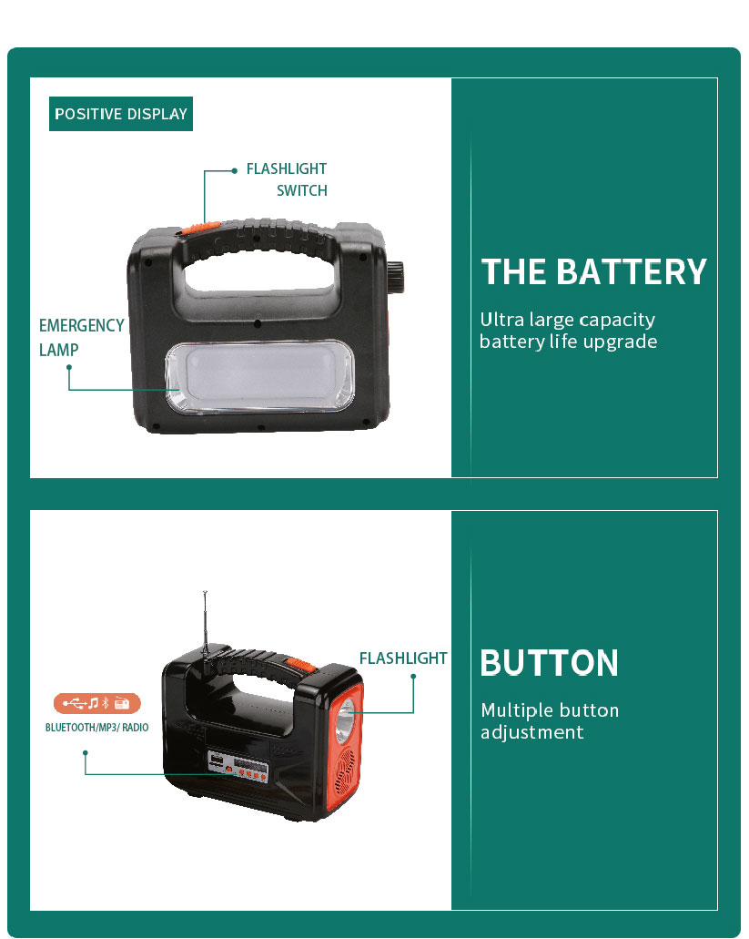 AT-9011B DAT solar lighting system kits with MP3 and radio DC solar lighting kits with USB mobile phone function