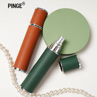 Flacon pulvérisateur de parfum en verre 5ml 10ml, violet métallisé, forme cylindrique, atomiseur de luxe royal rechargeable sous pression