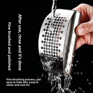 Stainless Steel All Steel Manual Garlic <b>Press</b> with Ring and Clip for Household Model Garlic Peeler & Masher - Product Image 3