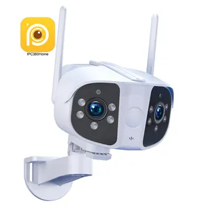 6MP 8MP Dual Lens Panoramic Wifi Network outdoor security camera Dual lens 165 degree Panoramic BULLET Wireless Cctv Cam