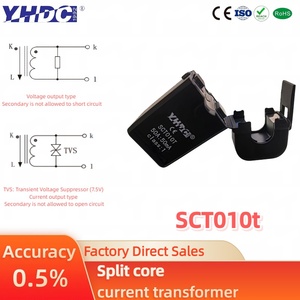 Yhdc sct010t chia lõi hiện tại biến áp 0.2-0.5% Độ chính xác, điện áp/hiện tại đầu ra, CE chứng nhận - Product Image 6