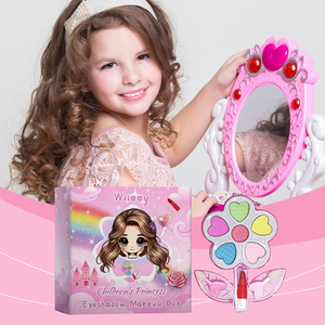 Wiieey ombretto per bambini scatola per il trucco per i bambini per giocare e imparare il trucco in polvere per la zona degli occhi - Product Image 1