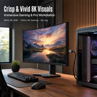 Câble DP vers DP 8K 60Hz, cordon DP 8K UHD, ligne vidéo 60 FPS pour moniteur, téléviseur, projecteur, jeux