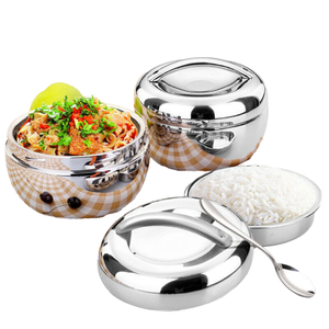 Elma yalıtımlı çift katmanlı paslanmaz çelik Bento kutusu kalınlaşmış öğrenci bölmesi BPA içermeyen çocuklar yemek kutusu Heatable - Product Image 1