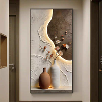 Peinture décorative de luxe haut de gamme, design abstrait géométrique tridimensionnel, style minimaliste moderne