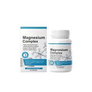 Suplemento para la Relajación y el Soporte Muscular, Cápsulas de Complejo de Magnesio, Suave para el Estómago, Etiquetado Personalizado Disponible para Pedidos al por Mayor - Product Image 1