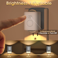 Lampe d'armoire moderne minimaliste en plastique avec détecteur de mouvement, rétroéclairage RGB, conception intelligente à détection de mouvement ; s'allume/s'éteint à la détection d'une personne