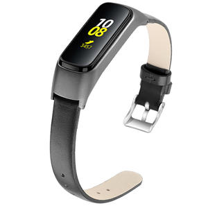 Ivanaze-Correa de cuero para reloj inteligente, repuesto para <span class=keywords><strong>Samsung</strong></span> <span class=keywords><strong>Galaxy</strong></span> <span class=keywords><strong>fit</strong></span>-<span class=keywords><strong>e</strong></span> <span class=keywords><strong>R375</strong></span> + marco de Metal - Product Image 2