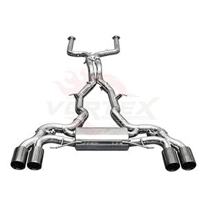 Kit d'échappement arrière Vortex en acier inoxydable à montage direct pour BMW X3M X4M 2019-2024 avec silencieux central et quatre sorties de tuyaux d'échappement - Product Image 1